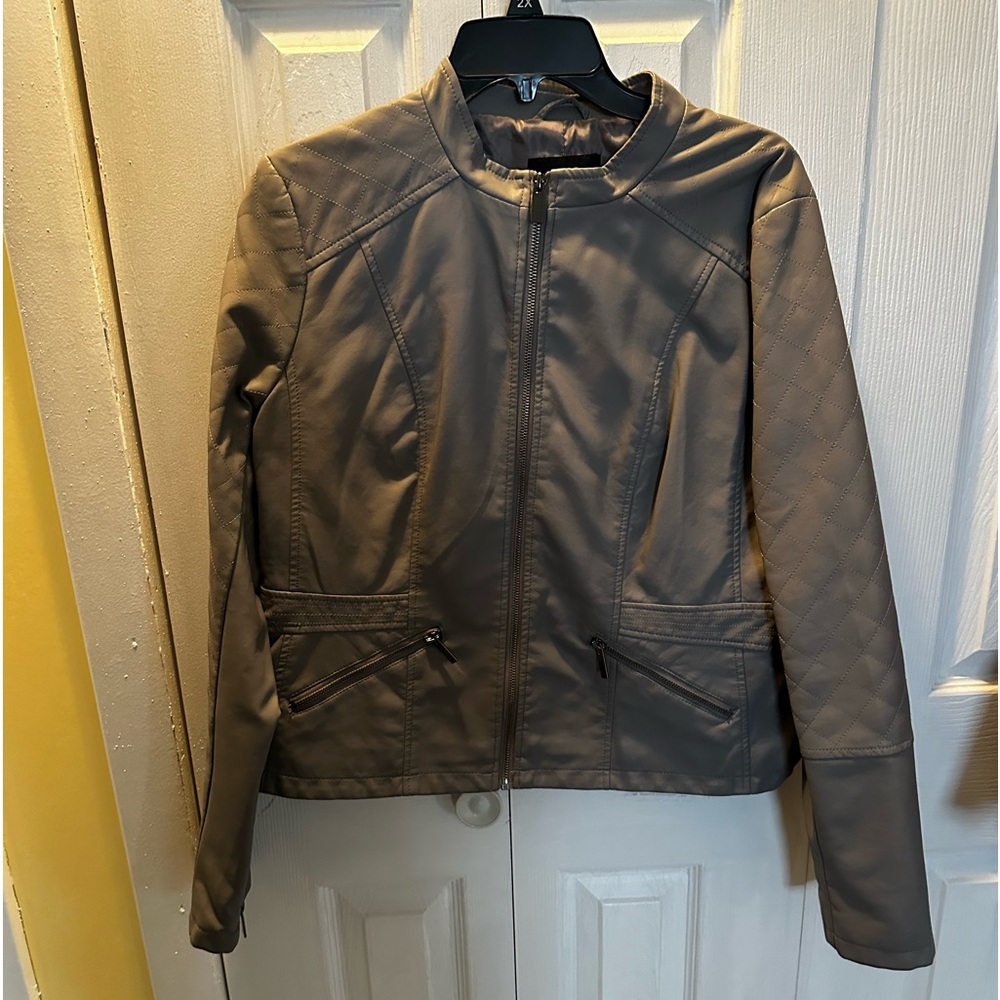 Faux leather jacket